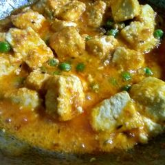 A picture of Badam paneer.