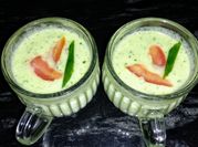 A picture of chilled soup