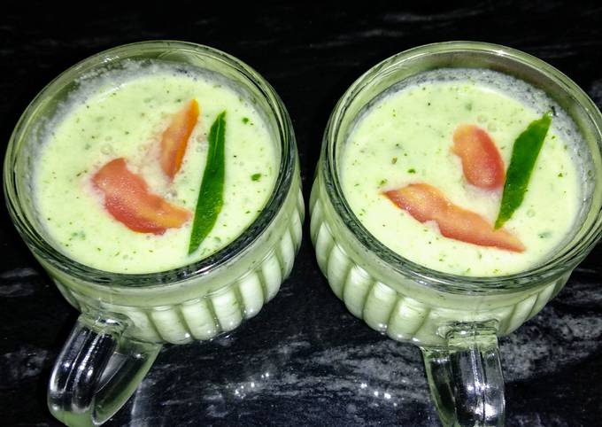 Recipe of Perfect Chilled Cucumber Curd Soup