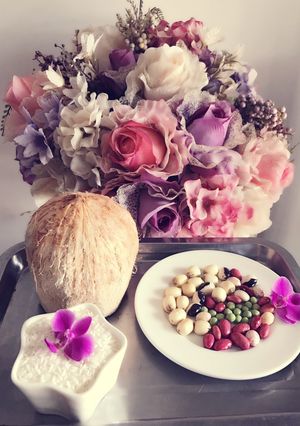 Hình của món Cơm trái dừa.