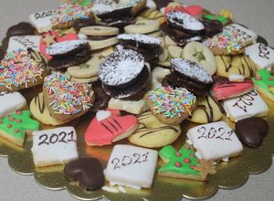 Foto di Biscotti decorati con ghiaccia