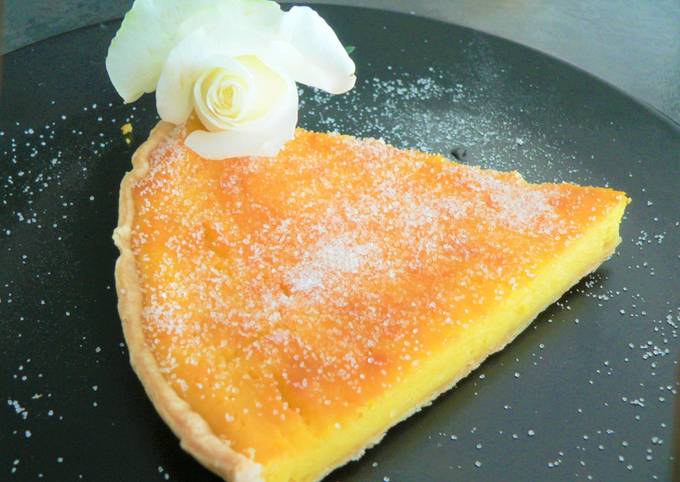 Tarte au fromage blanc au lait de brebis et lemon curd