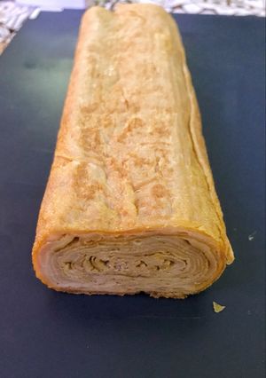 A picture of Tamogayaki (Japanese Omelette).