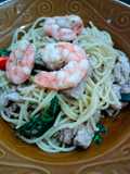 Spageti seafood dan samcan pedas
