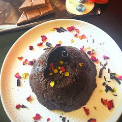 A picture of Chocolate Halwa/Sheera.