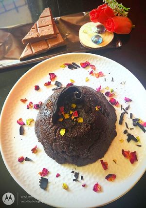 A picture of Chocolate Halwa/Sheera.