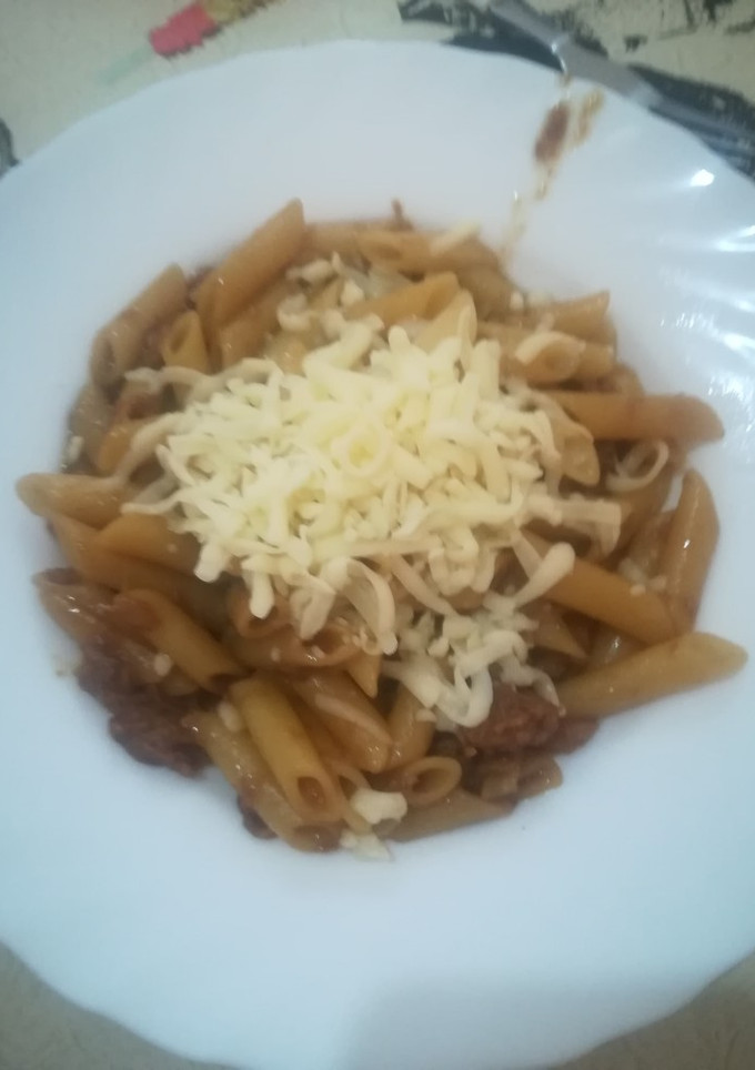Una foto de Macarrones con soja atún