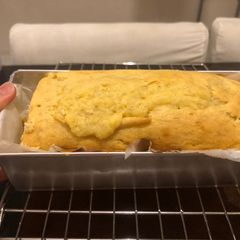 A picture of Banana Bread in Pancake Mix.