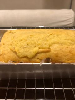A picture of Banana Bread in Pancake Mix.