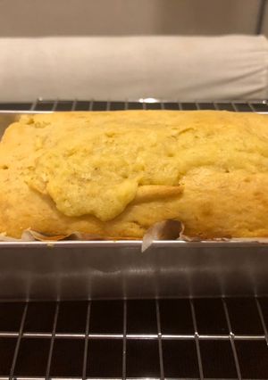 A picture of Banana Bread in Pancake Mix.