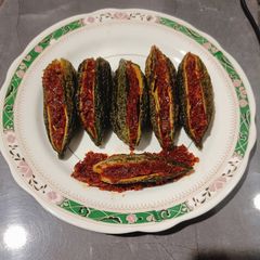 A picture of Stuffed Bitter Gourd.