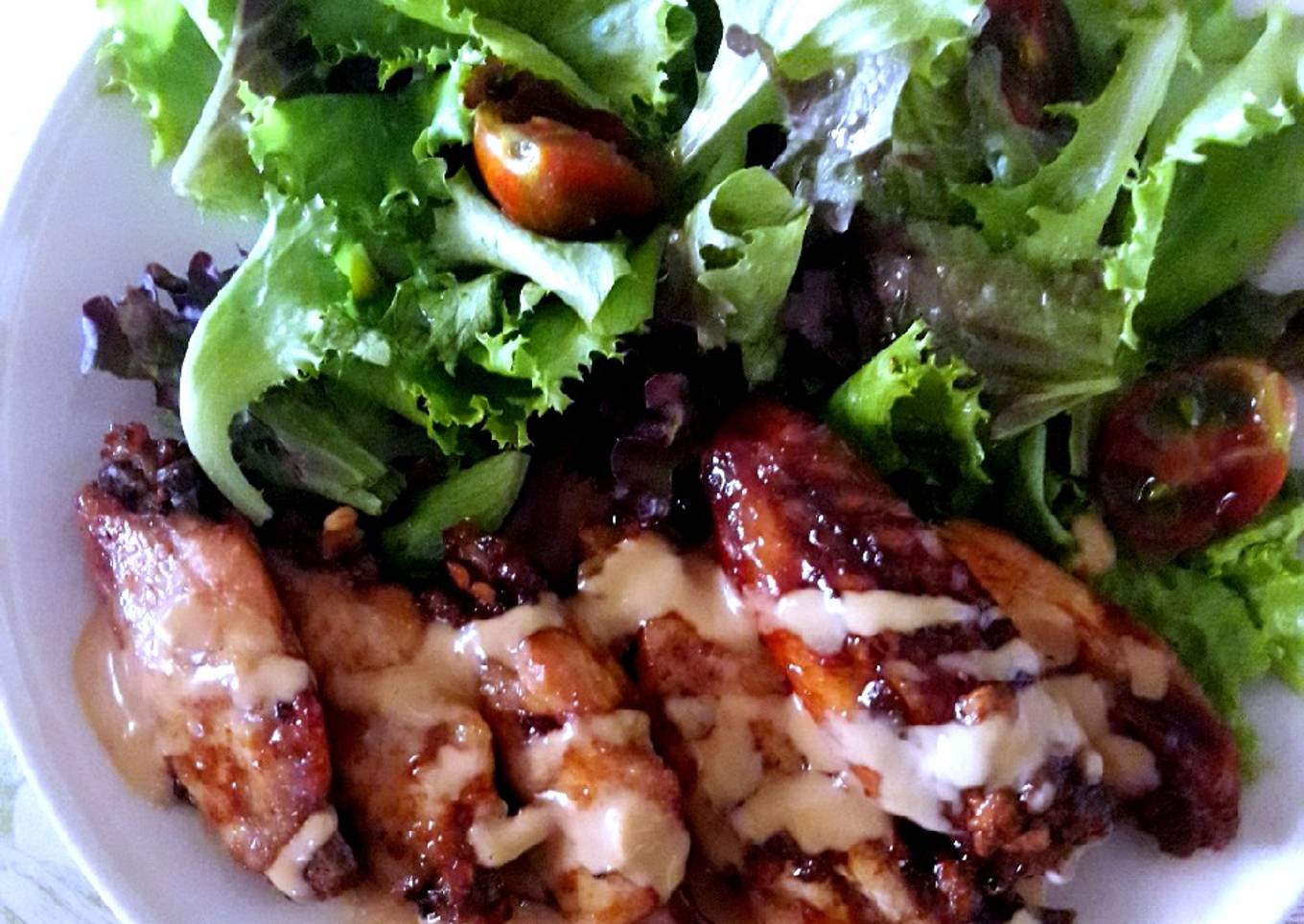 Alitas de pollo al horno con salsa Satay casera