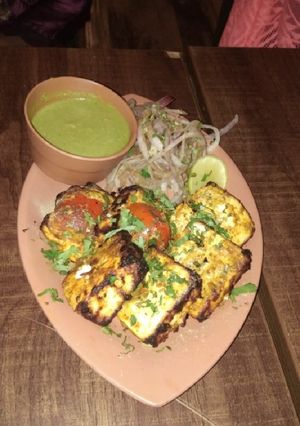 A picture of Millet coated paneer tikka.