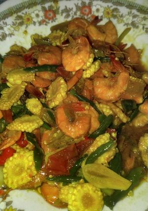 Foto resep Tumis cabe ijo udang putren