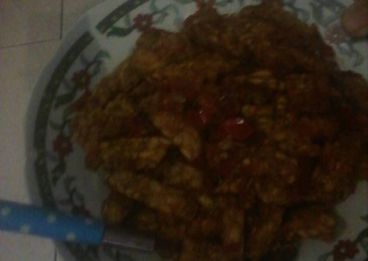 Tempe balado pedas