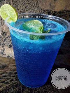 A picture of Blue lagoon mocktail.