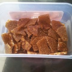 Till and dryfruit chikki A picture of Till and dryfruit chikki.