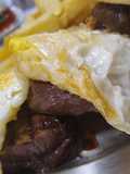 Bifes a caballo con fritas