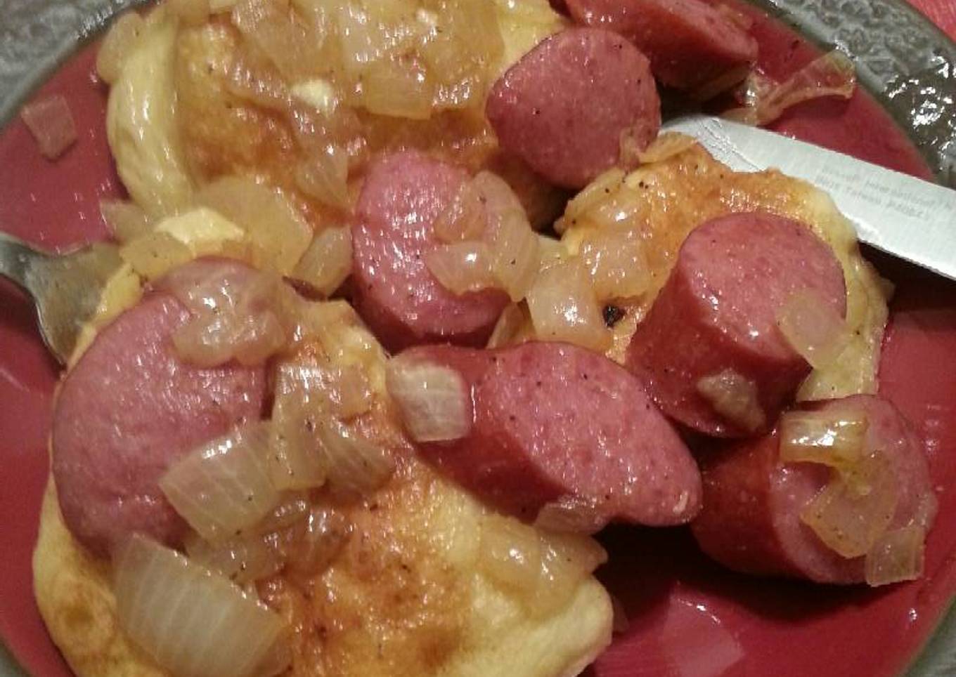 Perogies with Kielbasa and Onion