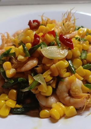 Foto resep Tumis udang pelangi