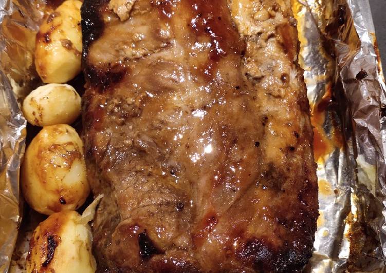 Easiest Way to Prepare Super Quick Homemade Baked Ribs with Potato