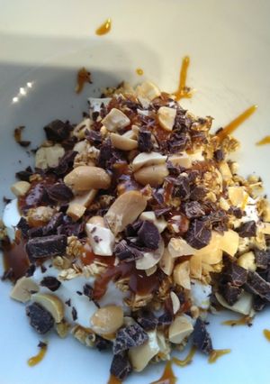 Une photo de Skyr façon snickers