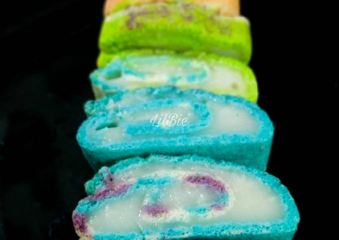 Rainbow Mochi Soya Roll Cake