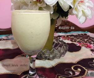 Resep Mudah Pineapple banana smoothies Enak Sempurna Resep Mudah Pineapple banana smoothies Enak Sempurna