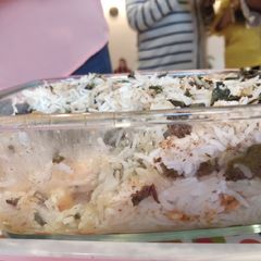 Spinach paneer double layered Rice A picture of Spinach paneer double layered Rice.