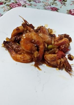 Foto resep Udang asam pedas sederhana