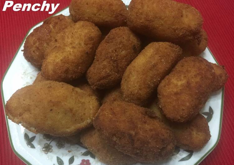 Croquetas de pollo al curry de madras y Garam Masala Receta de penchi