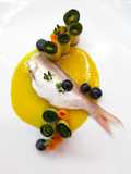 Pagello al vapore con crema agrodolce