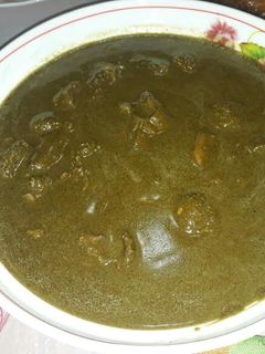 صورة لوصفة ملوخية بالكرشة (دوارة)