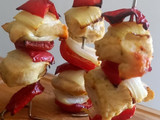 Mini brochetas de pollo en freidora de aire