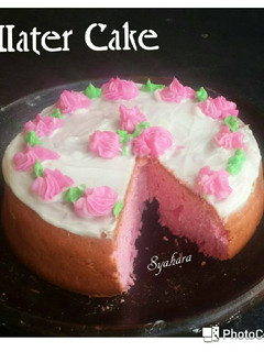 Foto resep Strawbery Water Cake aka Bolu Air 1 telur 😍