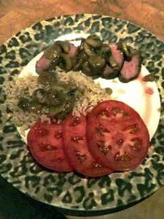 A picture of Sous Vide Pork Tenderloin with Mushroom Sauce.