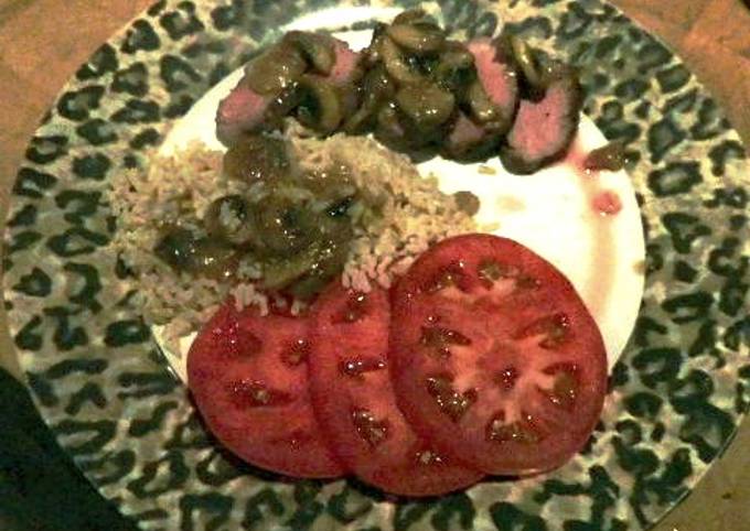 Sous Vide Pork Tenderloin with Mushroom Sauce