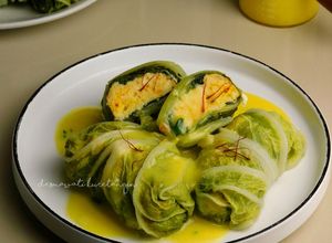 Foto resep Sawi Gulung Ayam Saffron