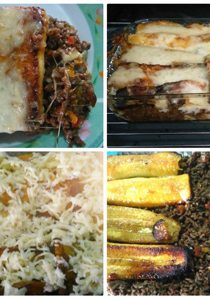 Una foto de Lasaña de carne con plátano