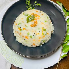 A picture of Vegetable Rava Upma.