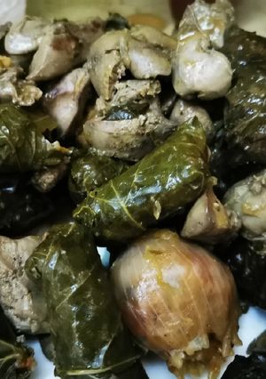 صورة لوصفة محشي ورق عنب مع كبدة