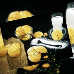 A picture of Wheat flour Custard Coconut Cookies.
