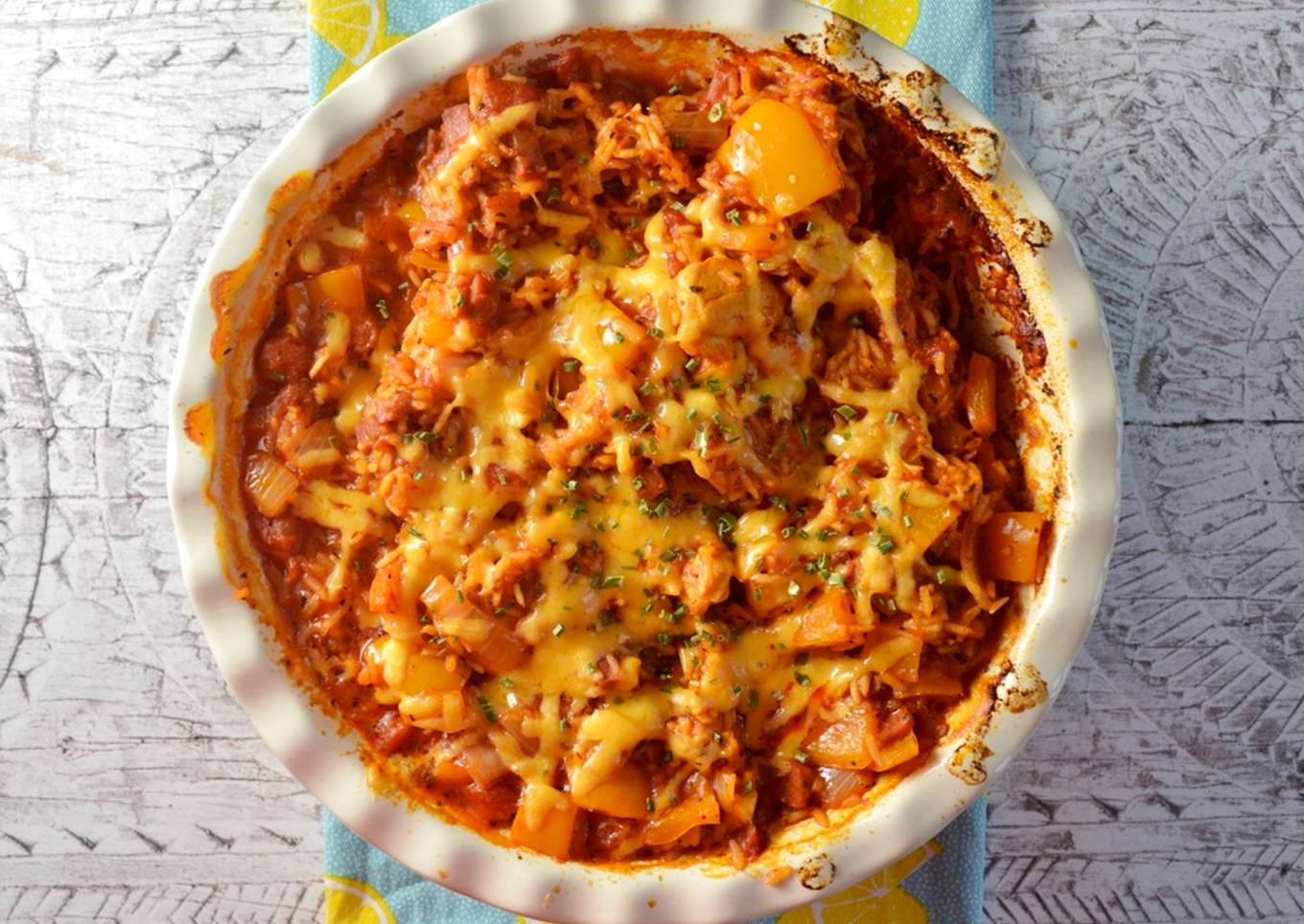 Spanish Tomato Rice Bake