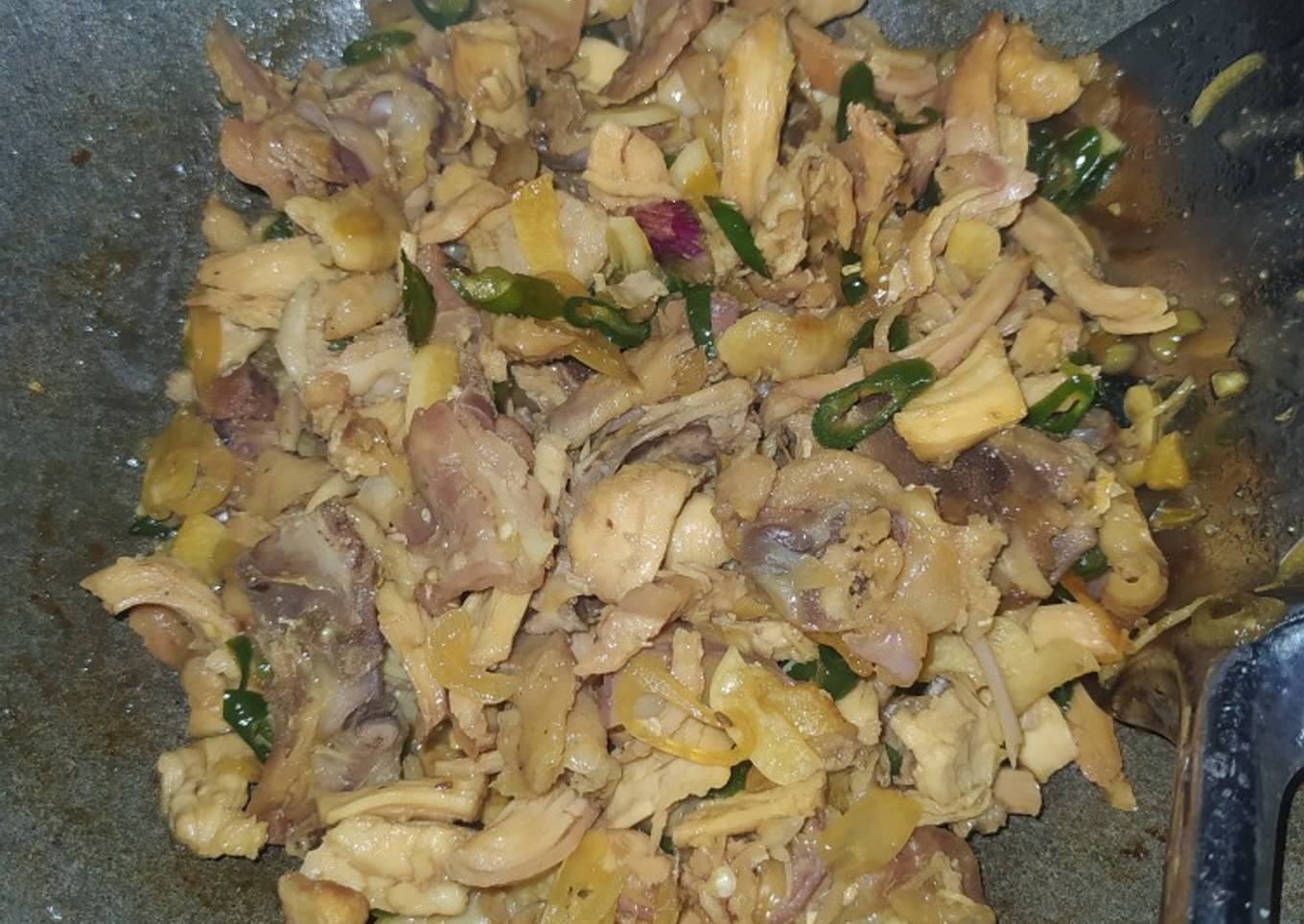 Ayam suwir lombok ijo