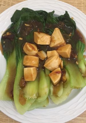 Foto resep Pokcoy siram tofu jepun