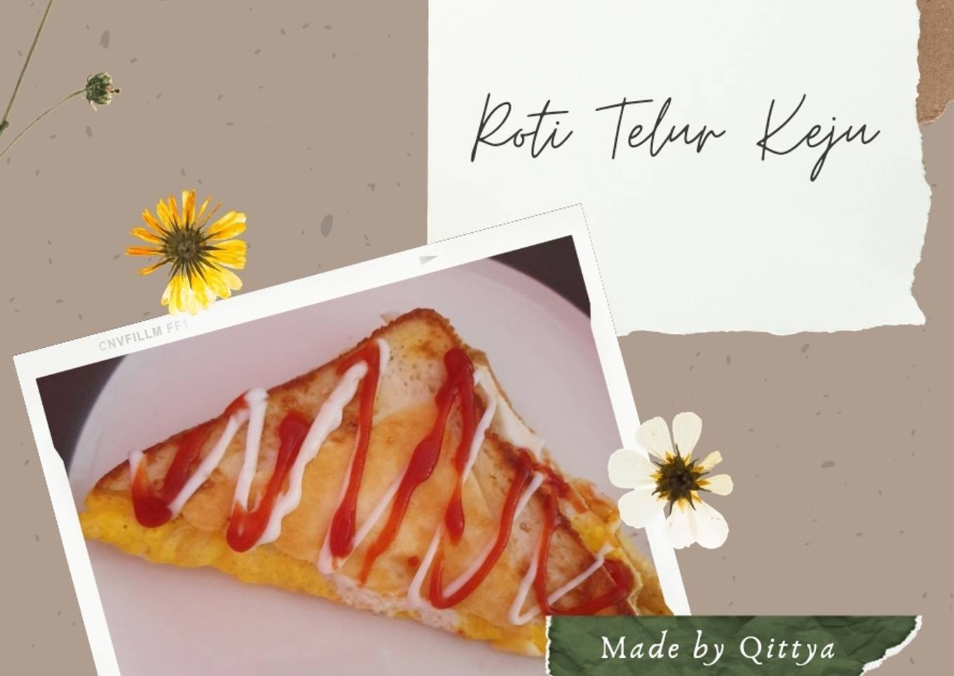 Roti telur keju