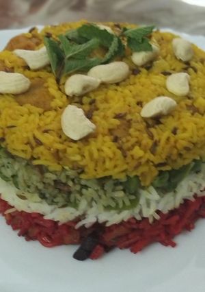 A picture of Rangeelo Rainbow Pulav.