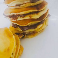 Fluffy Nutella Dorayaki / Yummy Japanese Pancake Sandwich A picture of Fluffy Nutella Dorayaki / Yummy Japanese Pancake Sandwich.
