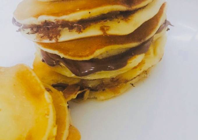 Simple Way to Make Homemade Fluffy Nutella Dorayaki / Yummy Japanese Pancake Sandwich