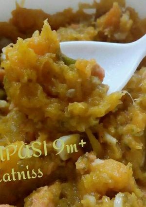 Foto resep Salmon with Pesto Sauce & Butternut Pumpkin (MPASI 9m+)